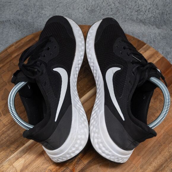 Nike (GS) - Nike Revolution Sz 6 Youth Low Black White BQ5671-003 - Picture 6 of 8